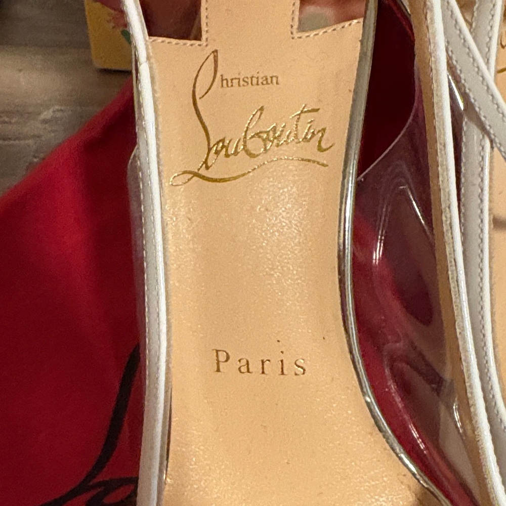 Christian Louboutin Nosy 100 pumps White Strappy Heels - Picture 4 of 6